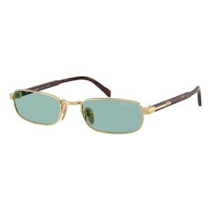 NEW PRADA GOLD GREEN UNISEX SUNGLASSES